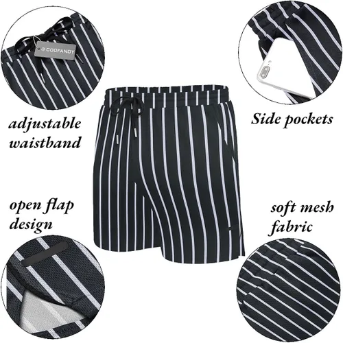 Miniatura 5 de COOFANDY Paquete de 2 pantalones cortos de entrenamiento de gimnasio para hombre, pantalones de malla ligeros para culturismo, entrenamiento