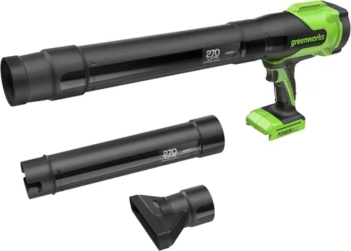 Miniatura 13 de Greenworks Soplador/barredora de hojas de 40 V, 150 MPH / 135 CFM, ligero, silencioso, con batería de 2.0 Ah y cargador, perfecto para el cuidado