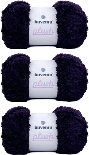 Miniatura 16 de Hilo de Pelo Sintético Super Suave y Grueso, Súper Suave y Esponjoso para Tejer, Crochet y Manualidades, 100 Gramos (3.53 Onzas) 109 Yardas