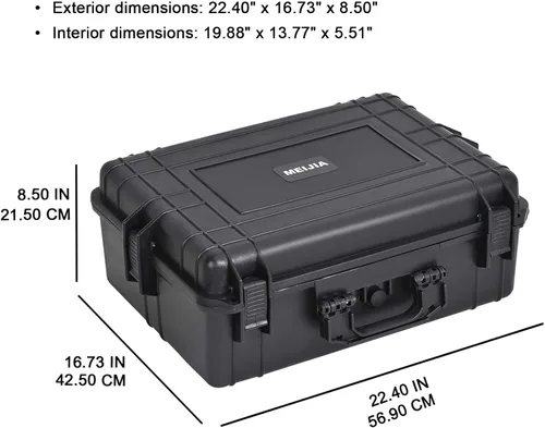 Miniatura 4 de MEIJIA Funda rígida protectora impermeable portátil, funda para cámara con espuma de ajuste personalizable insertada, apta para uso con drones