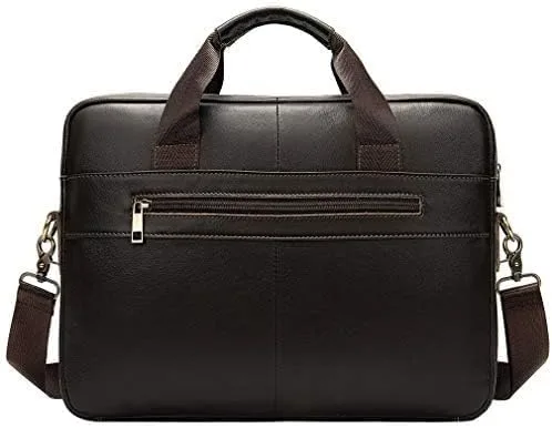Miniatura 7 de Hebetag Bolso bandolera de cuero pequeño para hombre, para viajes al aire libre, negocios