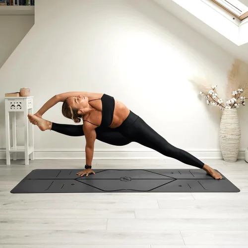 Miniatura 4 de Liforme Esterilla de yoga original – Bolsa de yoga gratuita incluida – Sistema de alineación patentado, agarre guerrero, antideslizante, ecológico