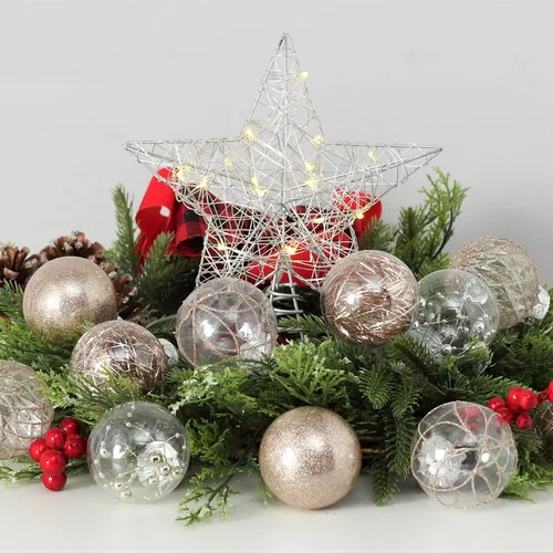 Miniatura 9 de Adornos de bola de Navidad de plástico transparente, 30 bolas de champán de 2.36 pulgadas para decoración de árboles, inastillables para regalos