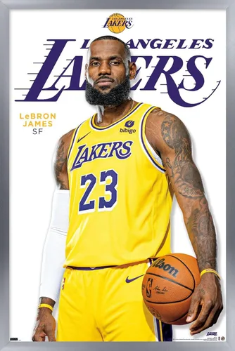 Miniatura 12 de NBA Los Angeles Lakers - Póster de pared de la serie 23 de LeBron James, 22.4 pulgadas de largo x 14.7 pulgadas de ancho, versión enmarcada