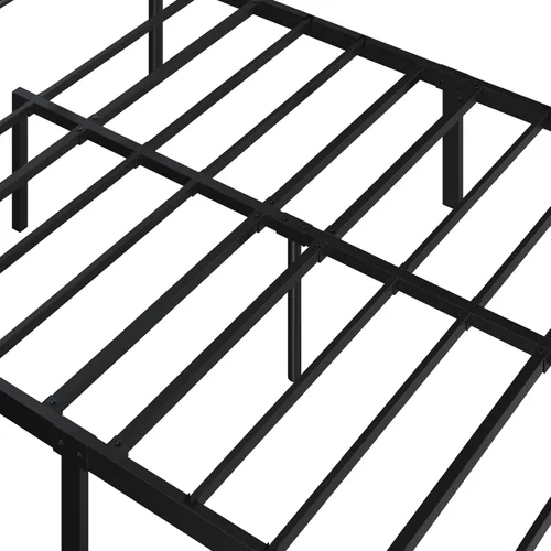 Miniatura 6 de Topeakmart Base de cama de metal clásico negro de 13 pulgadas con cabecero, base de colchón, plataforma de cama, base de cama con listones