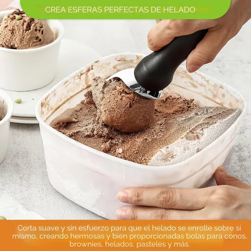Miniatura 4 de Spring Chef - Cuchara para helado resistente con mango cómodo - Cuchara profesional para helado para gelato, sorbete, masa de galletas, melón, yogur