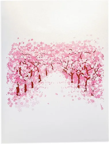 Miniatura 4 de ETA Tarjeta de felicitación de bosque de cerezos en flor 3D – Tarjeta Sakura hecha a mano para cumpleaños, aniversario, día de la madre y ocasiones