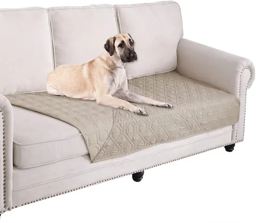 Miniatura 54 de Ameritex Funda Impermeable para Cama de Perro Manta para Mascotas para Muebles Cama Sillón Sofá Reversible Azul marino+azul piedra