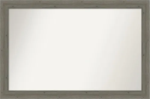 Miniatura 530 de Amanti Art Espejo de pared personalizado no biselado (24.5 x 24.5 pulgadas), marco gris marrón alta, varios tamaños personalizados, espejo de baño