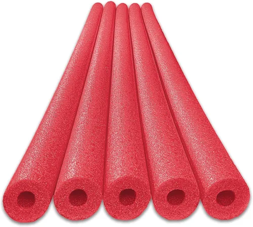 Oodles of Noodles Fideos de natación de espuma para piscina, paquete de 5 Rojo
