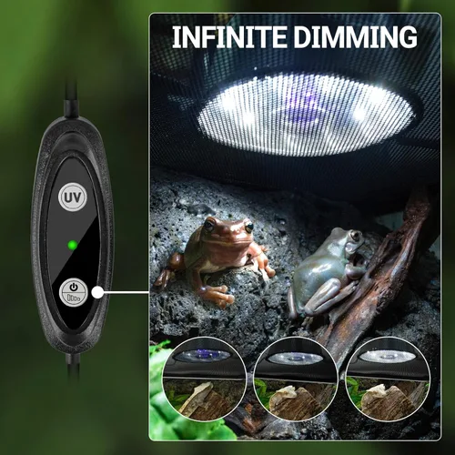 Miniatura 3 de REPTI ZOO Luz UVB para Reptiles con Atenuación, Bombilla LED UVB con Soporte para Dragón Barbudo Gecko Lagarto Tortuga Serpiente, Luminosidad