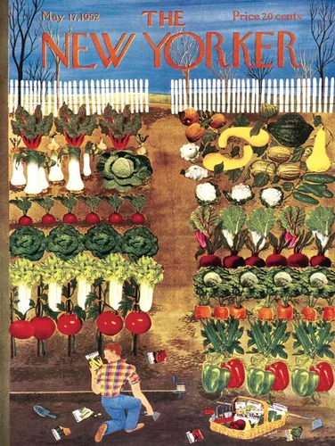 Miniatura 2 de New York Puzzle Company - New Yorker Vegetable Garden - Rompecabezas de 1000 piezas para adultos por Ilonka Karasz