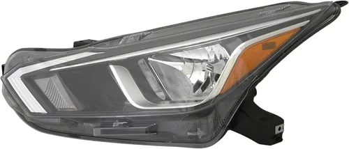 Recambio de faros delanteros para Nissan Versa 2020-2022 halógenos con bombillas, lado izquierdo/conductor, compatible con 26010-5EE0A / NI2502273