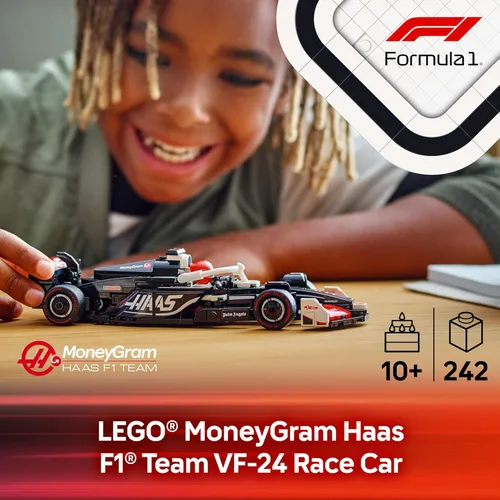 Miniatura 2 de LEGO Speed Champions MoneyGram Haas F1 Team VF-24 Auto de Carrera de Juguete - Juego de Construcción para Niños, Niños y Niñas, Edades 10+ - Auto