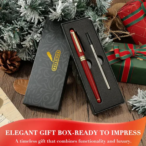 Miniatura 5 de BEILUNER Juego de Escritura de Bolígrafo de Madera Personalizado de Lujo, Palisandro - Elegante y Bonito Juego de Bolígrafos de Regalo para Firma