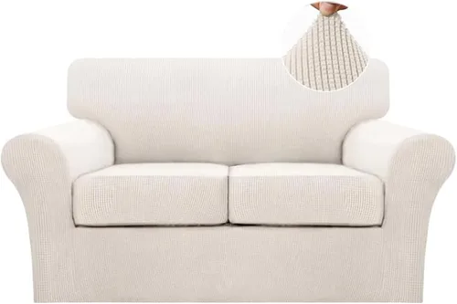 Miniatura 106 de Turquoize 2 fundas para sillas de sala de estar, funda de sofá con fundas de cojín individuales, funda de muebles para sillas (silla, beige biscotti)
