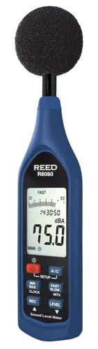 REED Instruments Medidor de nivel de sonido de registro de datos R8080 con Bargraph