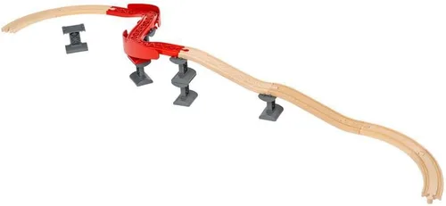 Miniatura 9 de BRIO Ascending Curves Track Pack - Expansión ferroviaria elaborada por expertos Madera de haya certificada FSC Mejora las habilidades motoras