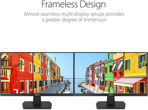 Miniatura 4 de ASUS Monitor de escritorio de 24 pulgadas, 75 Hz, Full HD (1920 x 1080), IPS, sin marco, sincronización adaptativa, cuidado de los ojos, HDMI, D-Sub