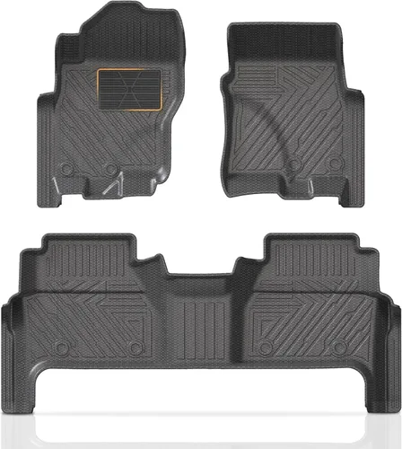 Miniatura 22 de KUST Alfombrillas de suelo personalizadas para Nissan Titan 2017-2024/Nissan Titan XD Crew Cab 2016-2024