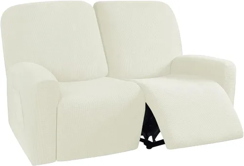 Miniatura 33 de vctops Fundas elásticas resistentes al agua, para sofá reclinable, suaves y lisas, con correa elástica antideslizante, protector de muebles