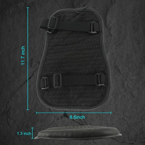 Miniatura 6 de SUNPIE Cojín de Asiento de Motocicleta Pequeña Cubierta de Gel Almohadilla Plegable Universal Estructura de Panal 3D Cojín de Asientos