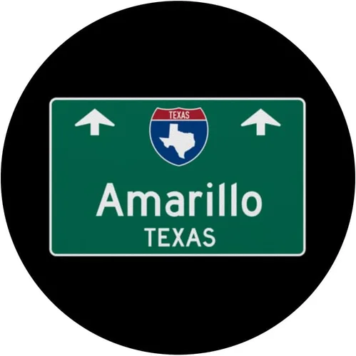 Miniatura 3 de Amarillo Texas Road Trip TX Highway Traffic Sign PopSockets Standard PopGrip
