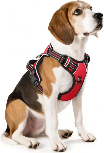 Miniatura 15 de Arnés para perro HEELE para perros grandes sin tirones Chaleco arnés para perro grande con mango acolchado suave reflectante para entrenamiento al