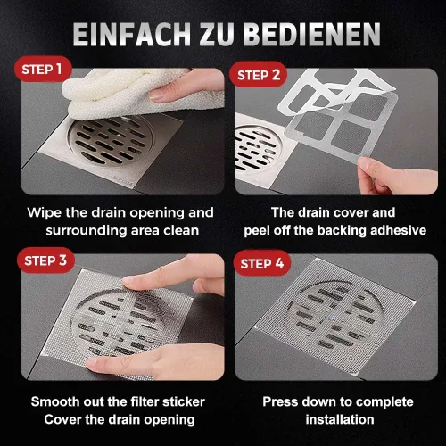 Miniatura 6 de 2026 Nuevo Atrapapelos Desechable para Drenaje de Ducha - Protector Cuadrado para Drenaje de Piso de Baño (10 unidades)