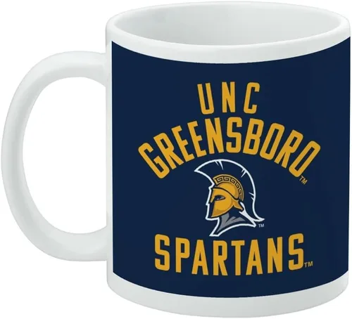 Miniatura 3 de Taza de cerámica UNC Greensboro Spartan, tazas de regalo novedosas para café, té y bebidas calientes, 11oz, blanca