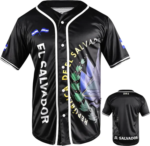 Miniatura 6 de fox & fury Camisetas de béisbol negras México, Guatemala, El Salvador, Honduras, Venezuela, Puerto Rico, Brasil, Cuba, Nicaragua