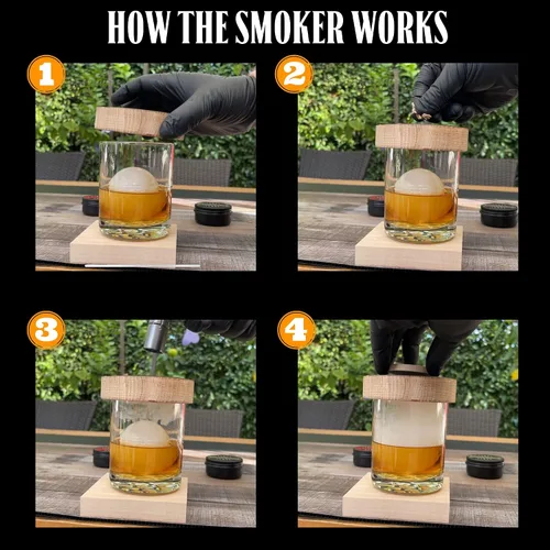 Miniatura 5 de Kit de ahumador de cóctel de whisky recuperado con antorcha, fabricado en Estados Unidos, kit de ahumador a la antigua, kit de ahumador de bourbon