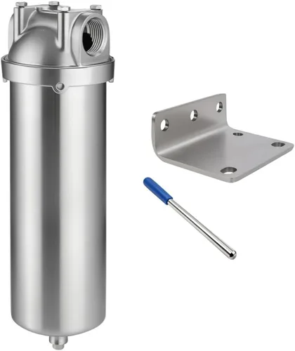 NSF/ANSI 42 carcasa de filtro de agua de acero inoxidable para toda la casa, sistema de filtro de agua de sedimentos de 10 x 2.5 pulgadas para agua
