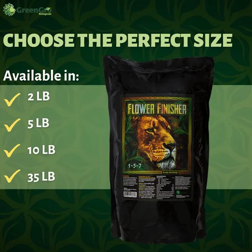 Miniatura 2 de GreenGro Flower Finisher - Fertilizante orgánico NPK y potenciador de floración grande para plantas en flor/nutrientes ideales para maximizar