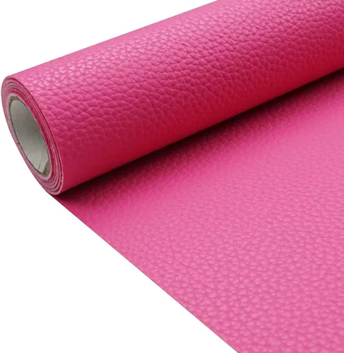 Miniatura 17 de Tela de cuero de imitación de textura litchi azul bebé PU 11.8x53.14 pulgadas (30x135 cm) de 1.13 mm de espesor para tapicería, manualidades