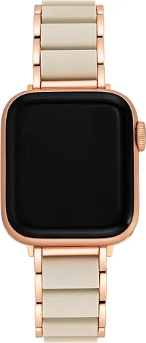 Anne Klein Silicone Adjustable Bracelet for Apple Watch Crema/Oro Rosa