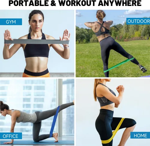 Miniatura 5 de Resistance Loop Exercise Bands for Working Out, Fitness Elastic Bands, Workout Bands for Home Gym, Stretching, Yoga, Pilates, Physical Therapy