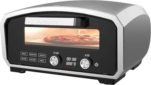 Kenmore Horno eléctrico para pizza para interiores y exteriores, hace pizza de 13 pulgadas a 850 °F de alto calor, resistente a la intemperie, 5