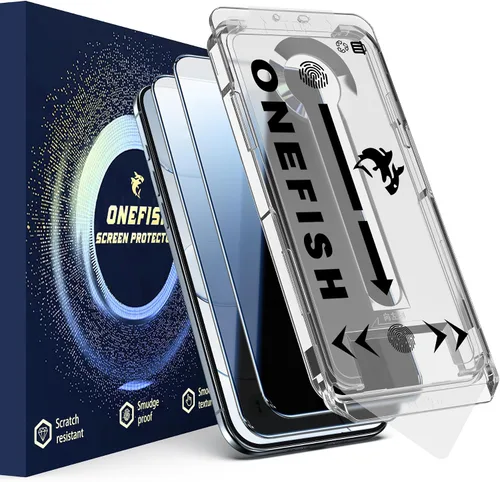 Miniatura 10 de OneFish Protector de pantalla de vidrio templado de borde completo para iPhone 11 Pro/XS/X de 5.8 pulgadas, paquete de 2 refuerzos de bordes, HD