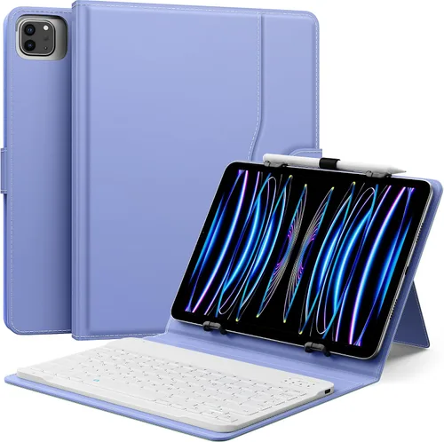 Miniatura 11 de MoKo Funda universal para tablet con teclado QWERTY para tablet de 9", 9.7", 10.1", 10.2", 10.4", 10.5", 10.9", con teclado Bluetooth inalámbrico