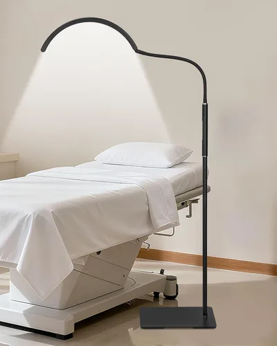 Miniatura 11 de Luz de Piso LED Media Luna - Lámpara Profesional Sin Sombras, Ajustable para Técnicas de Pestañas, Esteticistas y Tatuadores Extensiones