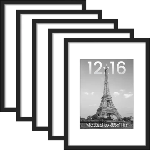 Miniatura 22 de upsimples - Portarretratos de 11 x 14 para galería de fotografías. Marcos para fotos de 8 x 10 pulgadas con paspartú o de 11 x 14 pulgadas sin Dorado