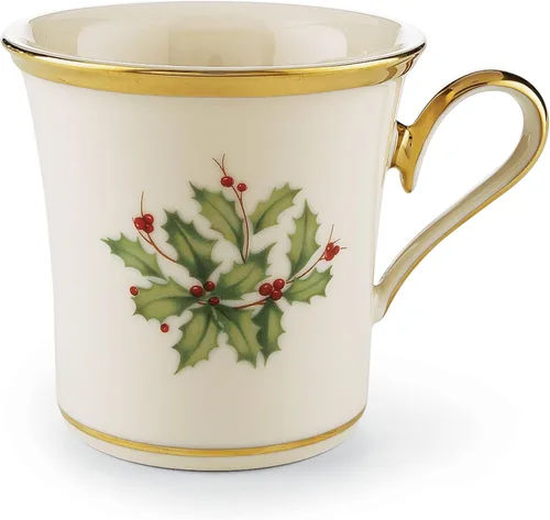 Miniatura 8 de Lenox 853763 Juego de 4 tazas apilables de vacaciones, Vajilla de Navidad, para recibir invitados