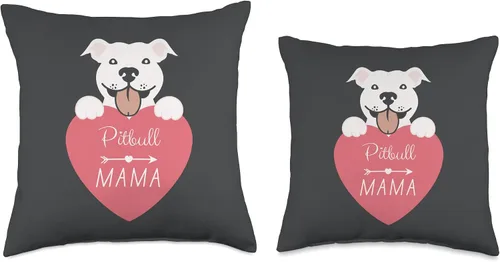 Miniatura 3 de jovy fits Pitbull Mama Regalos para Pittie, almohada Pit Bull Mom, 16 x 16 pulgadas, multicolor