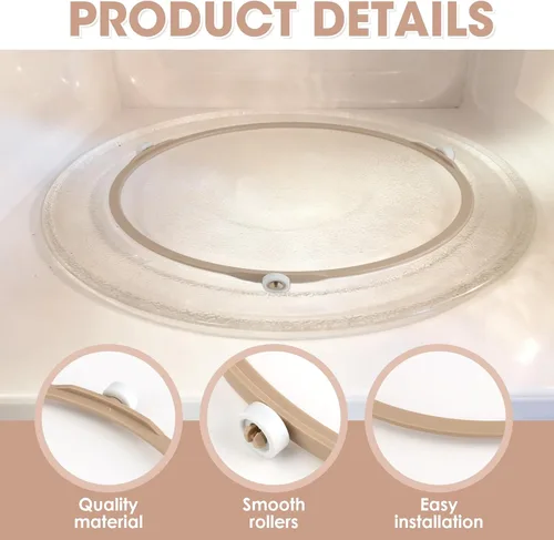 Miniatura 3 de Paquete de 1 anillo de soporte giratorio para horno de microondas, soporte circular (sin plato giratorio de vidrio incluido), compatible con Lg