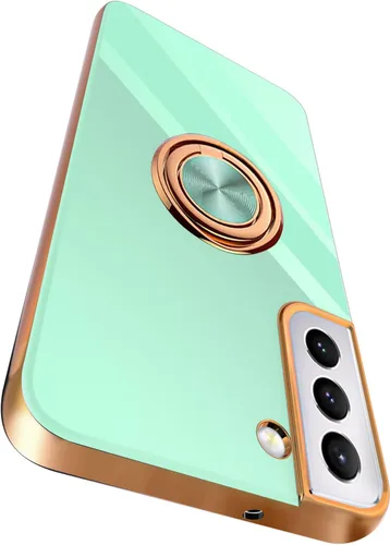 Miniatura 12 de Compatible para Samsung Galaxy S22 Funda con Soporte de Anillo Kickstand [con Magnético] TPU Suave Resistente a Golpes Electrochapado Funda Púrpura