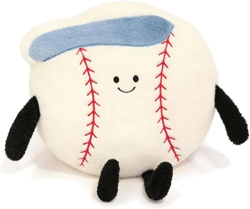 Linda Almohada de Béisbol Suave Animal de Peluche de Béisbol Almohadas Deportivas, 17.7" Regalos de Juguete de Peluche Únicos para Adolescentes