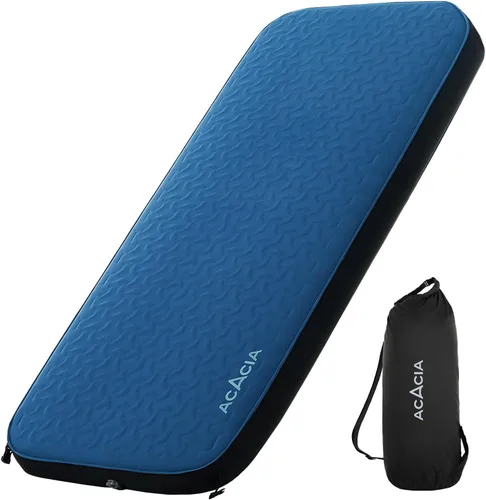 Miniatura 12 de Acacia 4" Thick Self Inflating Sleeping Pad with Foam, Innovative Y-Shaped Telescopic Structure, Ultraportable Camping Air Mattress with Pump Sack