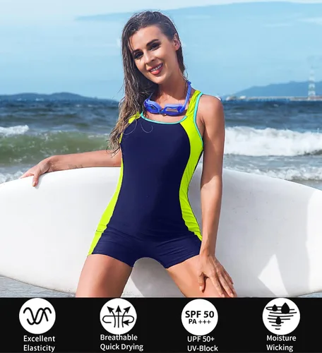 Miniatura 3 de BEAUTYIN - Traje de baño de una pieza para mujer trajes de baño deportivos