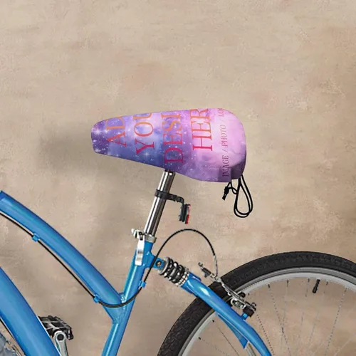 Miniatura 6 de Funda de asiento de bicicleta impermeable personalizada, funda de lluvia personalizada para asiento de bicicleta con cordón, añade tu diseño